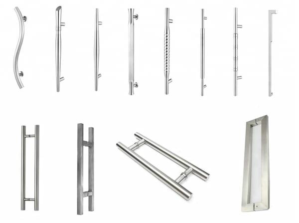 professional Satin Finish bathroom square type glass door lever handle 