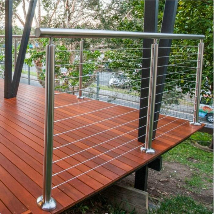 Steel cable railing