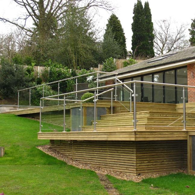 Plexiglass deck railing customized